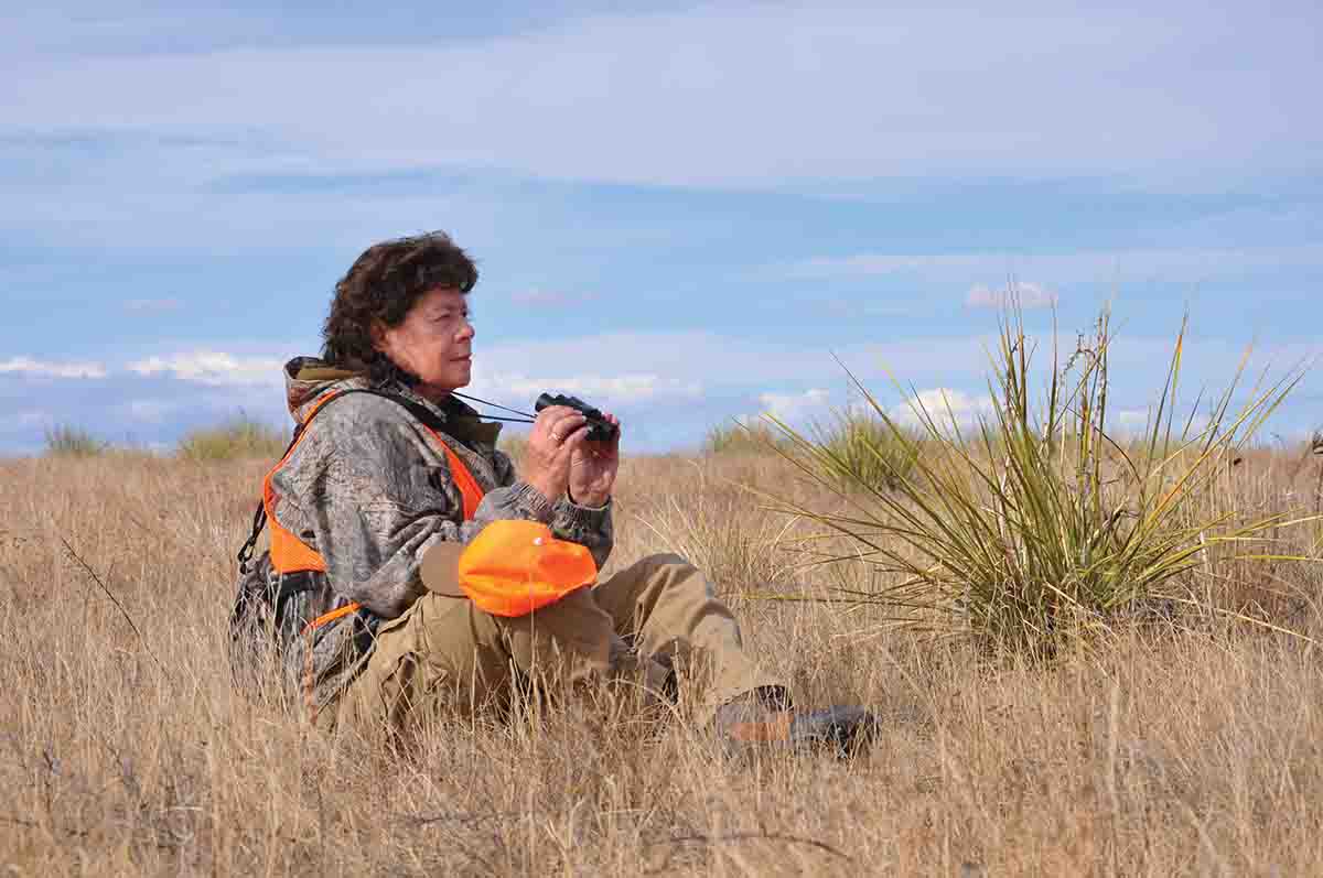 Wendy faithfully looking for a good buck.